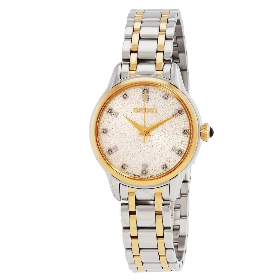 Seiko Discover More Quartz Diamond Silver Dial Two-Tone Ladies Watch SRZ550P1 1