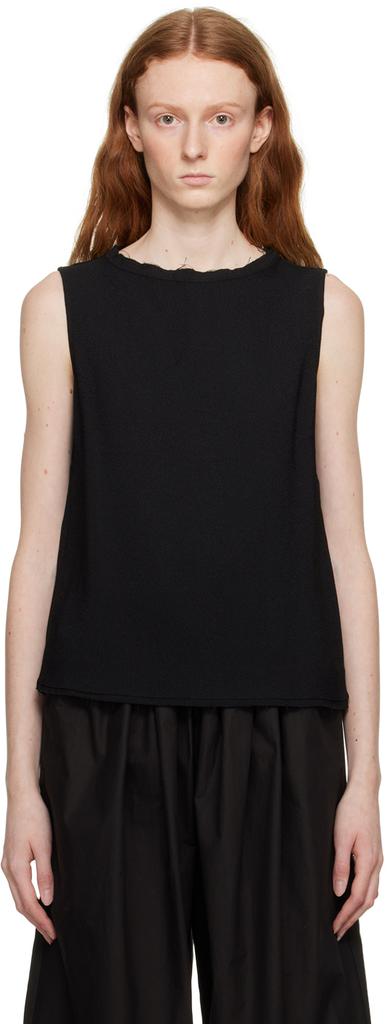 BITE Black Raw Tank Top