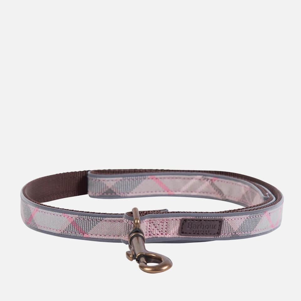 Barbour Barbour Reflective Tartan Dog Collar - Taupe/Pink Tartan