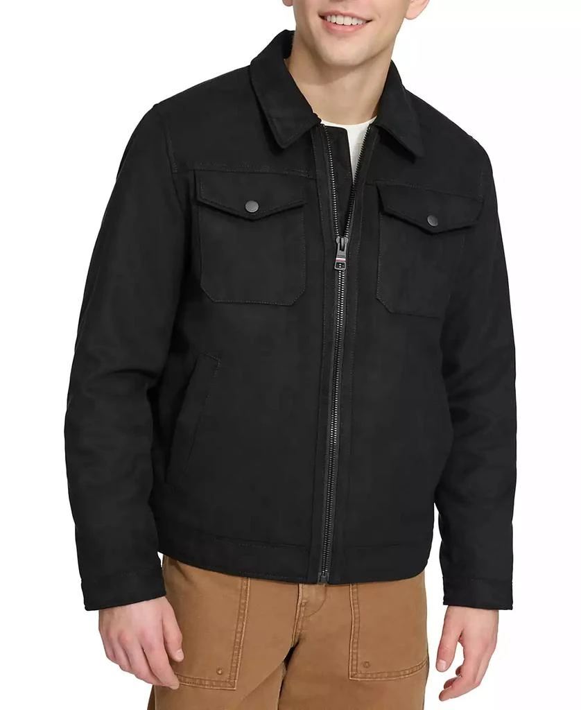 Tommy Hilfiger Men's Faux Suede Trucker Jacket 1