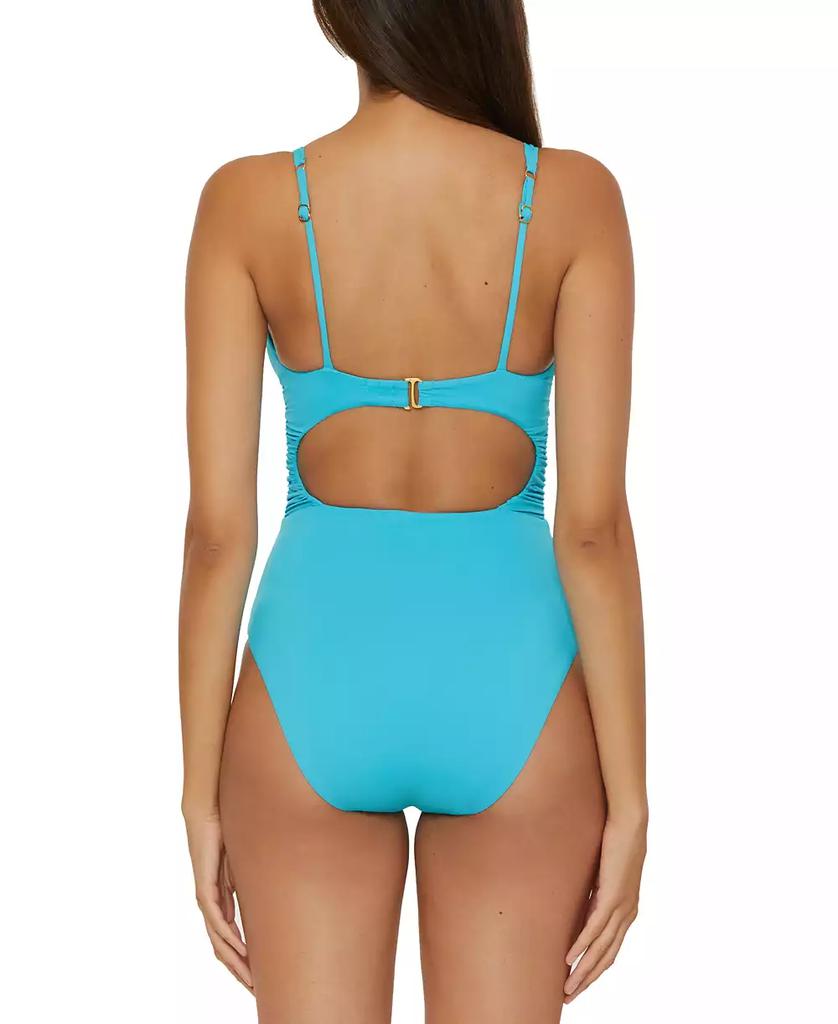 Becca Women's Garden Of Eden 3D Flower Tie-Trim One-Piece Swimsuit