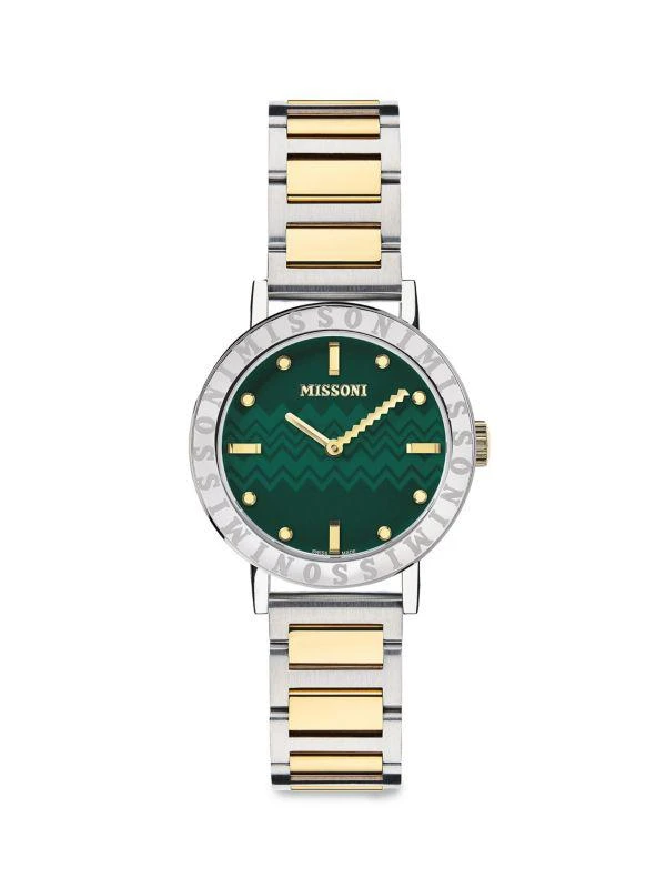 Missoni Chevron Stainless Steel Bracelet Watch 1