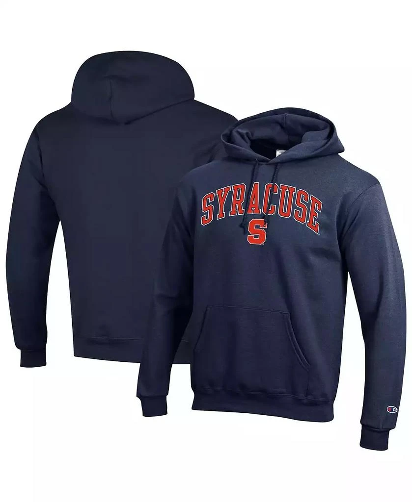 CHAMPION Men's Navy Syracuse Orange Arch Over Logo Pullover Hoodie 1