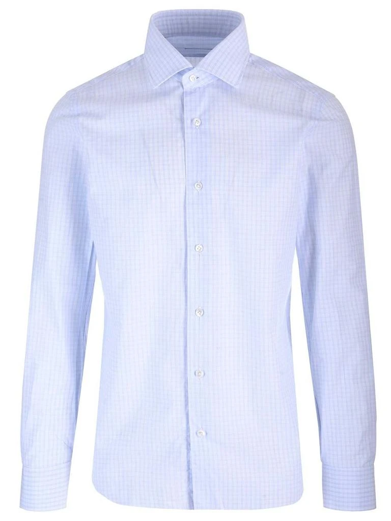 BARBA Barba Checked Long-Sleeved Shirt 1