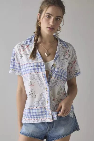 BDG BDG Asher Printed Souvenir Short Sleeve Button-Down Shirt 2