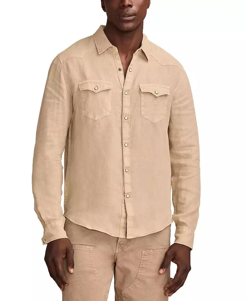 Lucky Brand Men's Linen Western Shirt 1