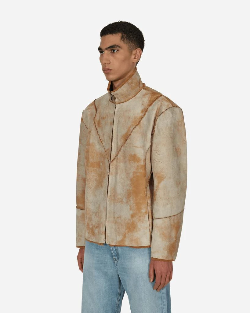Guess USA Leather Sherpa Jacket Beige 2