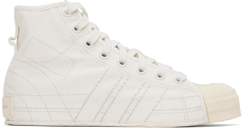 Y-3 White Nizza Hi Sneakers 1