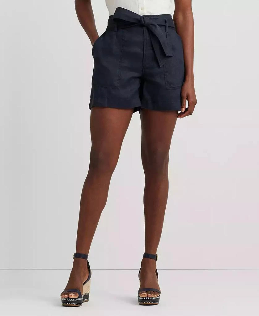 Ralph Lauren Belted Linen Shorts 1