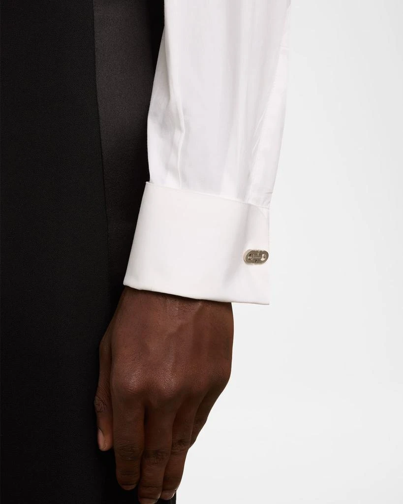 Salvatore Ferragamo Men's Brushed Gancini Logo Cufflinks 2