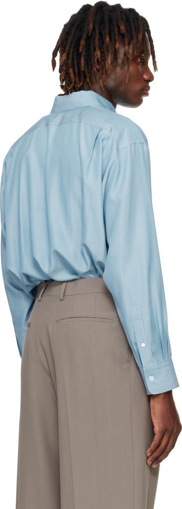 トップス SILK BROAD BUTTON DOWN SHIRT 3 Blue Silk Broad Button Down Shirt – On Sale Now with Up to