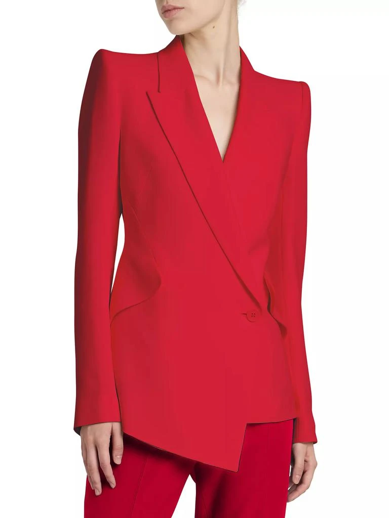 Alexander McQueen Asymmetric Single-Breasted Blazer 3