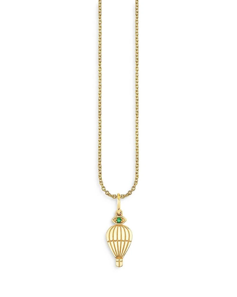 Sydney Evan Wicked x Sydney Evan 14K Yellow Gold Pure Hot Air Balloon Charm Necklace, 18" 1