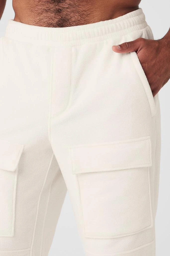 Alo Polar Fleece Ridge Cargo Pants - Ivory 4