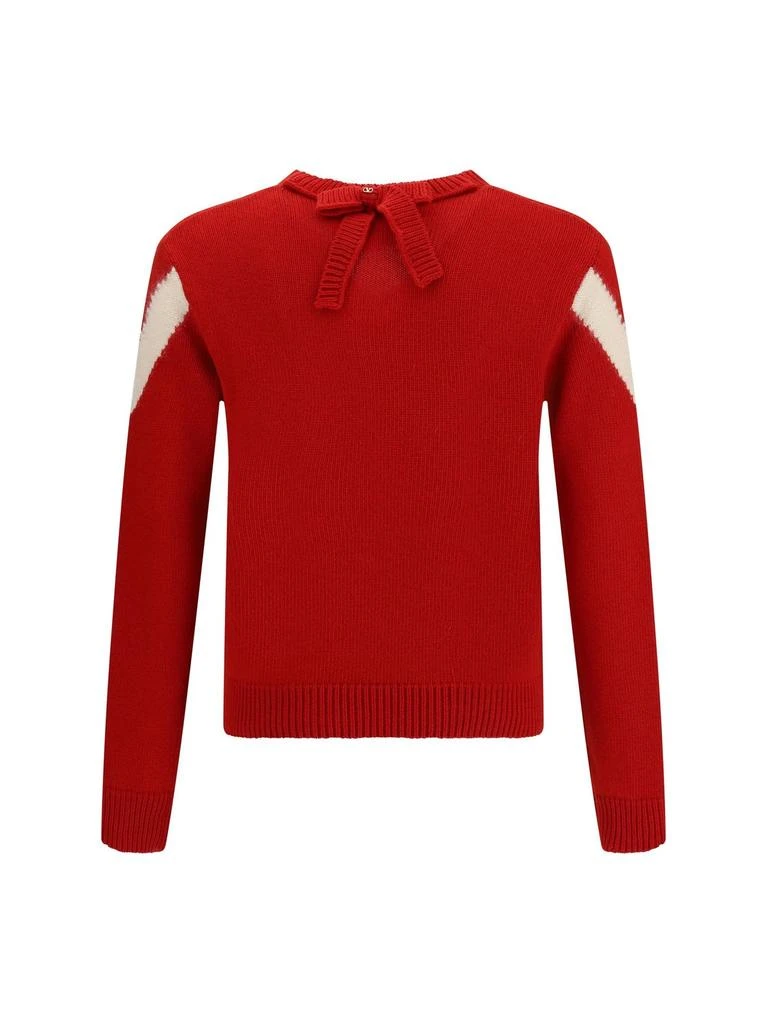 Valentino Valentino V-Neck Long-Sleeved Jumper 2