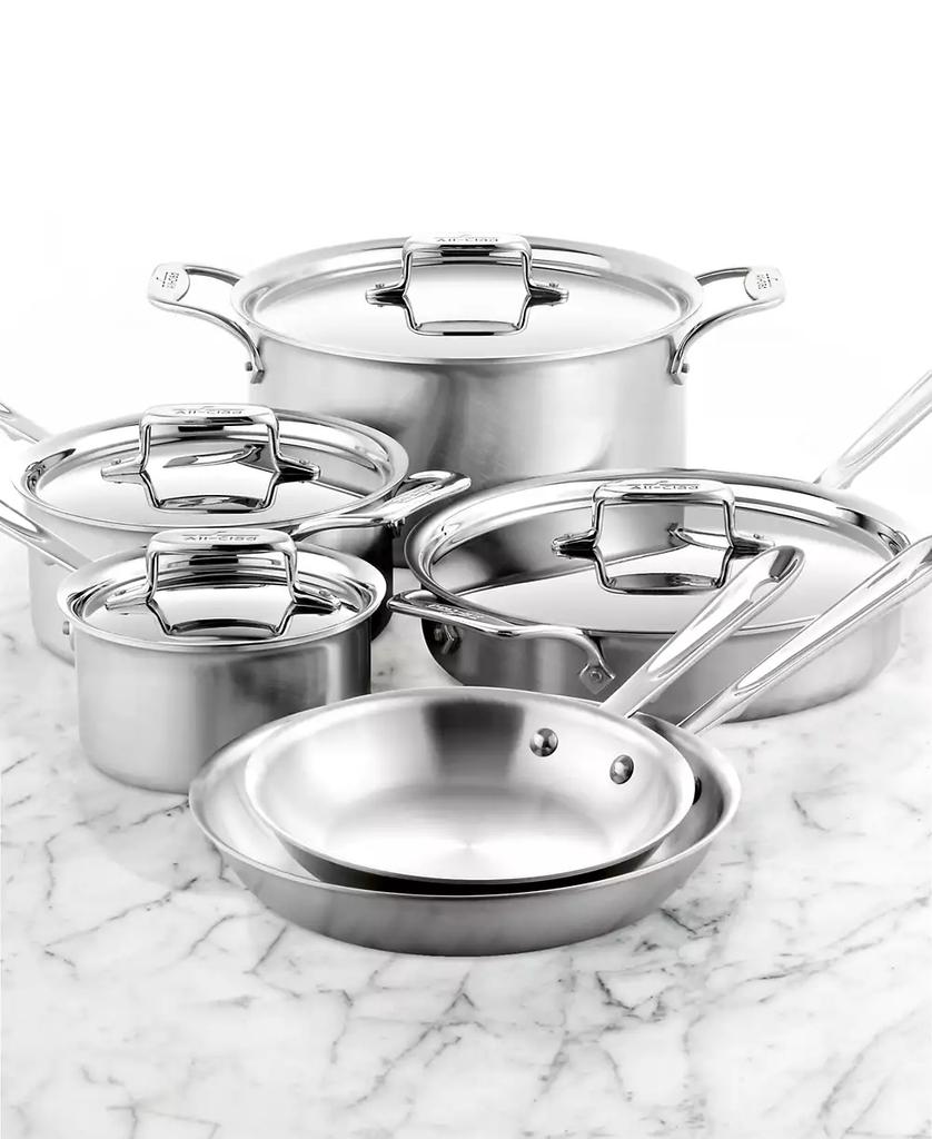 All-Clad D5 Brushed Stainless Steel Cookware Set, 10 Piece Set