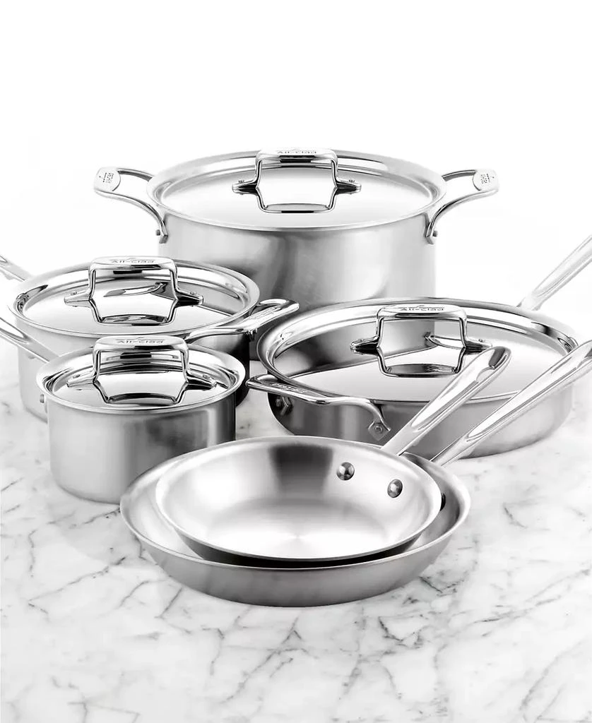 All-Clad D5 Brushed Stainless Steel Cookware Set, 10 Piece Set 2