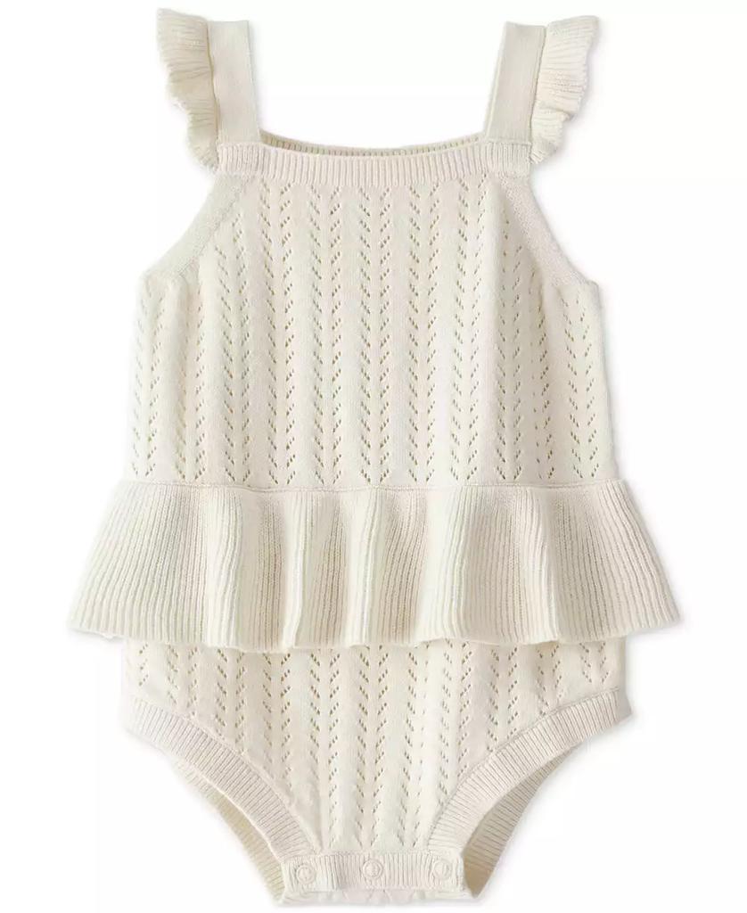 Carter's Baby Girls Organic Cotton Pointelle Romper, Exclusively at Macy's