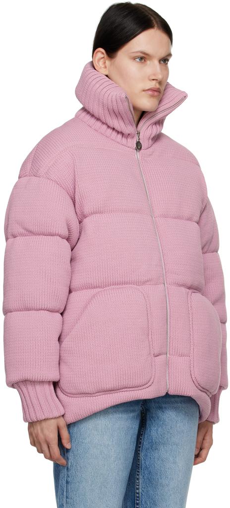 IENKI IENKI Pink Funnel Neck Down Jacket