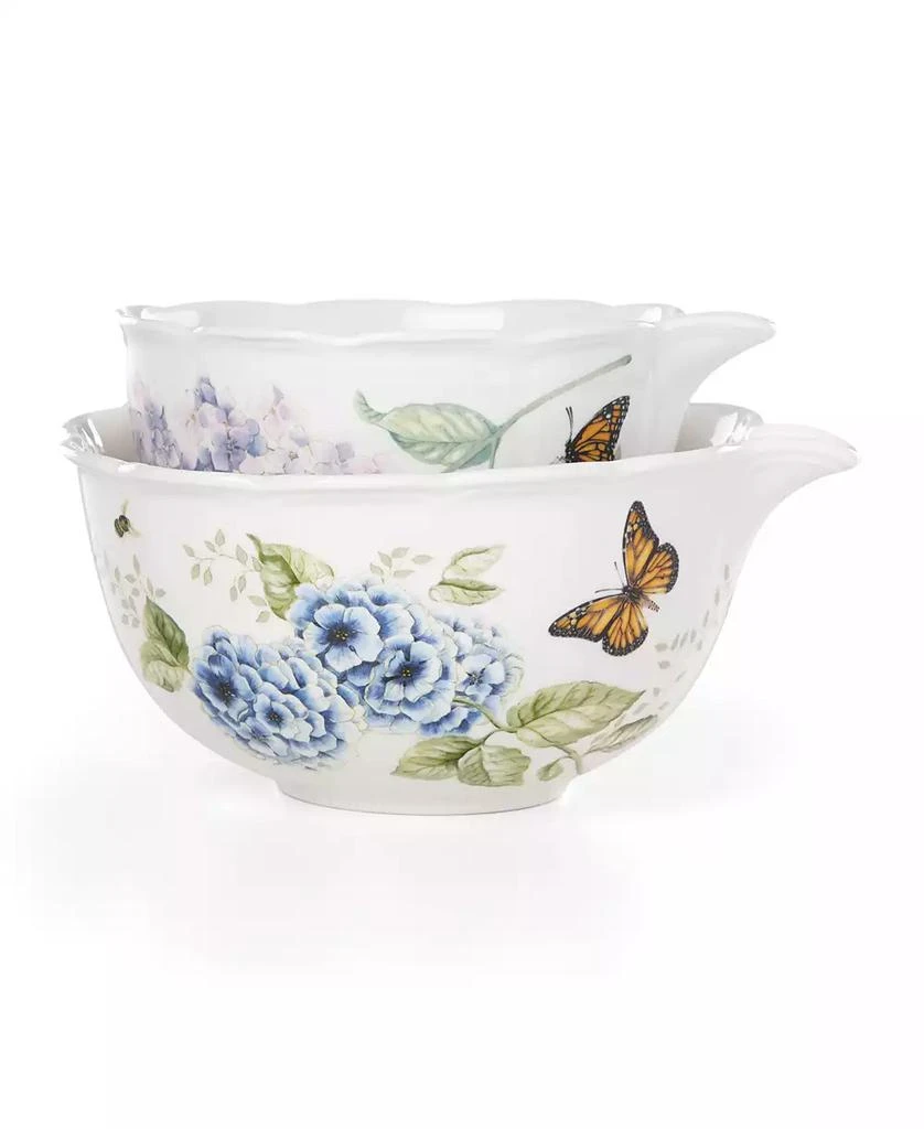 Lenox Butterfly Meadow Kitchen Set/2 Mixing Nesting Bowls 1