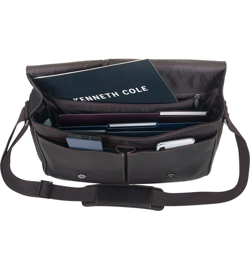 Kenneth Cole Colombian Leather Crossbody Laptop Case & Tablet Messenger Bag 7