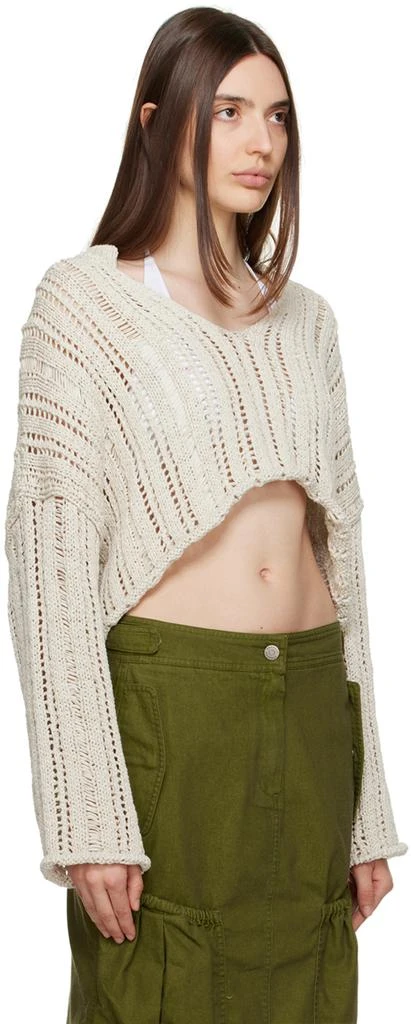 TheOpen Product Beige V-Neck Sweater 2