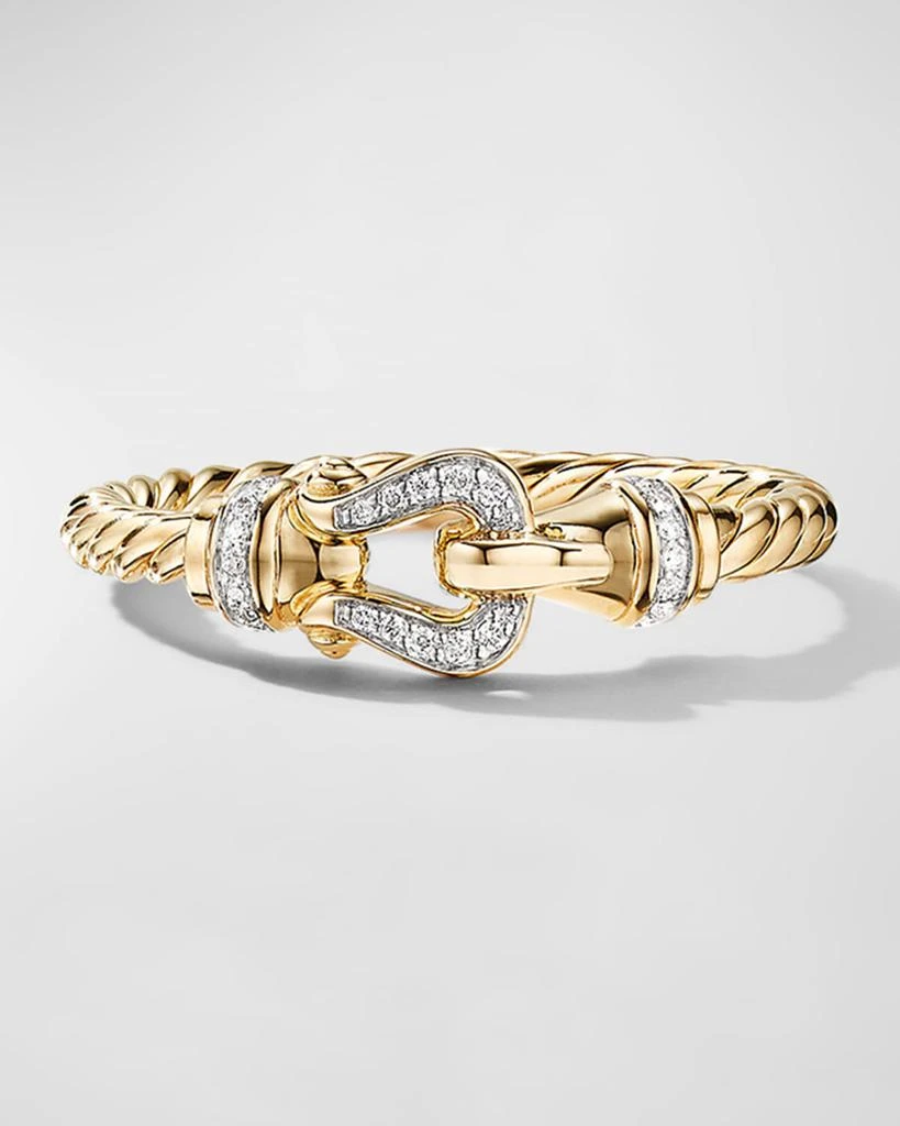 David Yurman 2mm Cable Buckle Ring in 18K Gold 4