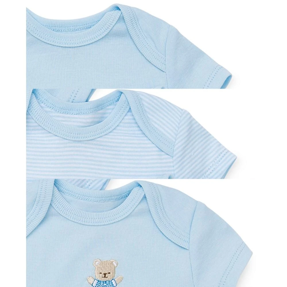 Little Me Baby Boys Cute Bear Cotton Bodysuits, Pack of 3 3