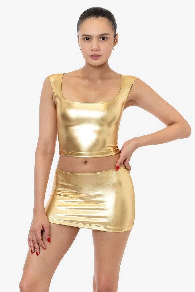 Los Angeles Apparel RLA355 - Lamé Squareneck Tank Top 1