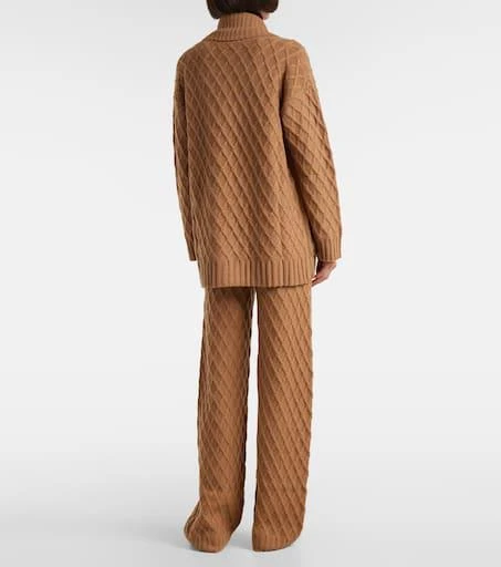 Max Mara Mirca waffle-knit camel hair cardigan 3