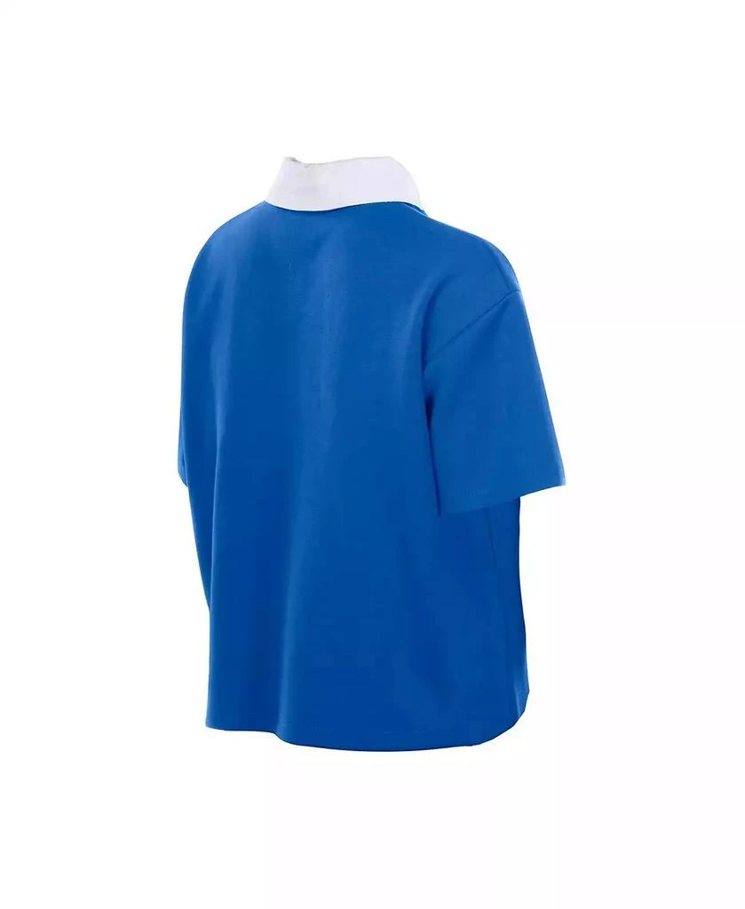 New Era Women
s Royal Buffalo Bills Throwback Boxy Cropped Polo Shirt 3