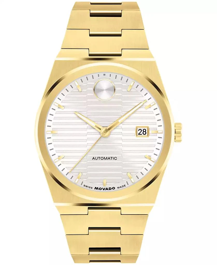 Movado Men's Bold Quest Swiss Automatic Ionic Plated Light Gold Steel Watch, 39mm 1
