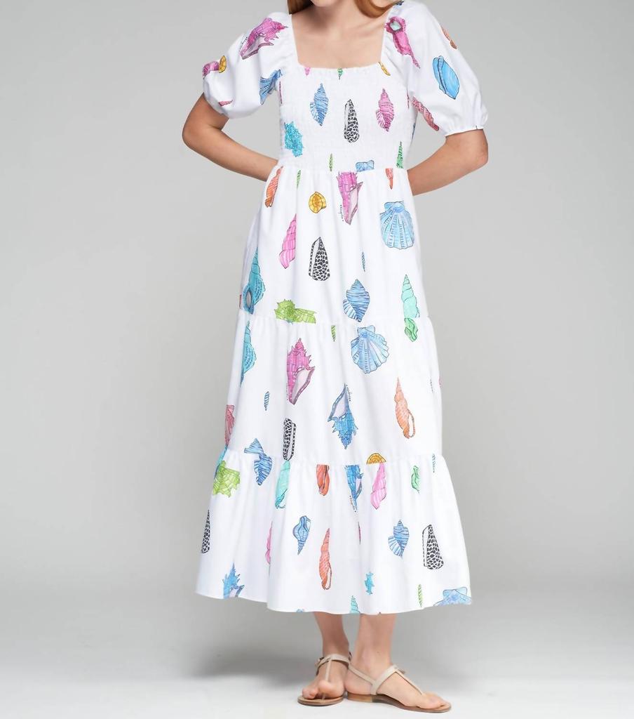 VILAGALLO Vilagallo - DRESS TORA PRINT MOTIVOS MARINOS