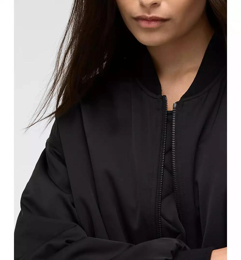 Kenneth Cole Women's Satin Back Crepe Boyfriend Bomber Jacket 4