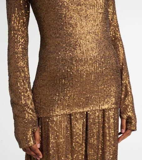 Norma Kamali Sequined turtleneck top 5