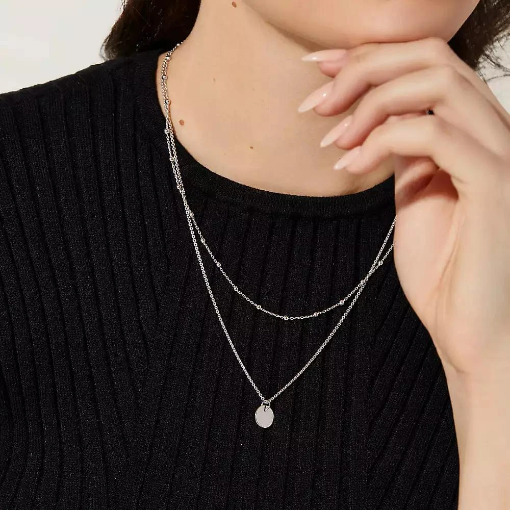 Ana Luisa Coin Necklace Set - Willow Silver 8