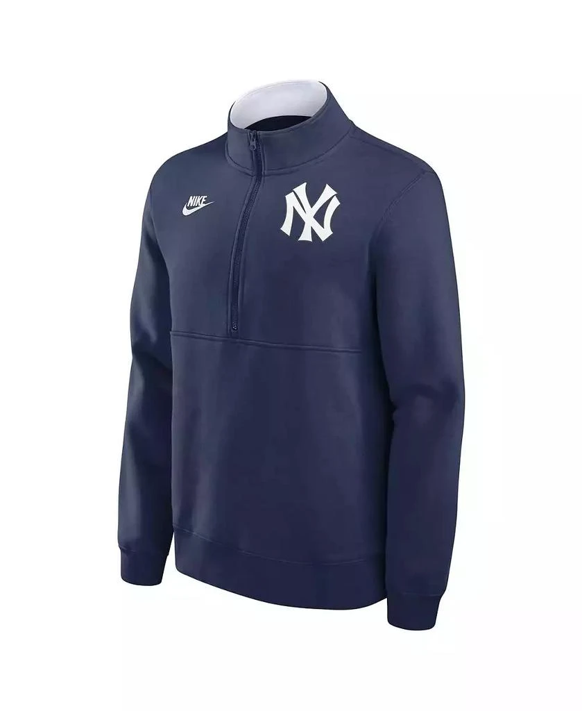 NIKE Men's Navy New York Yankees Cooperstown Collection Fleece Half-Zip Pullover Sweatshirt 2