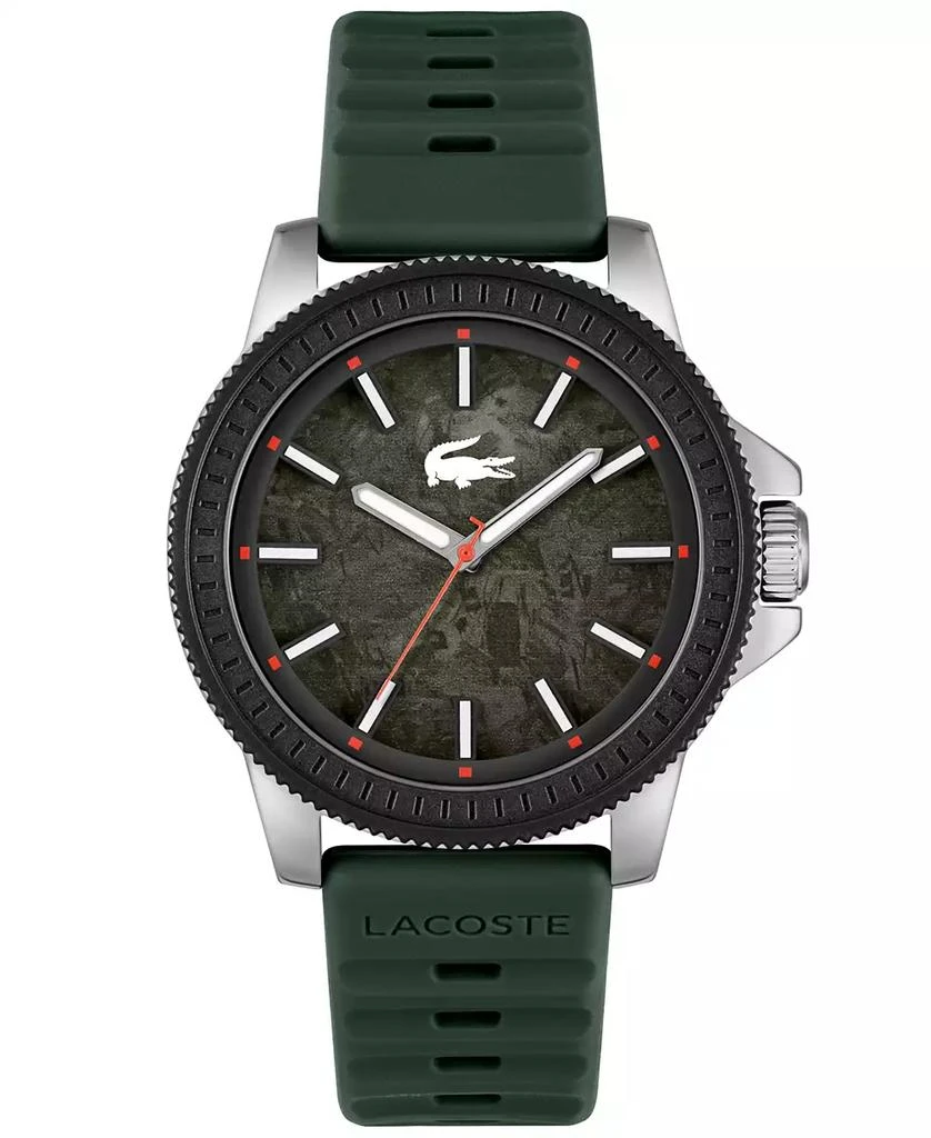 Lacoste Men's Highkey Khaki Silicone Strap Watch 43mm 1