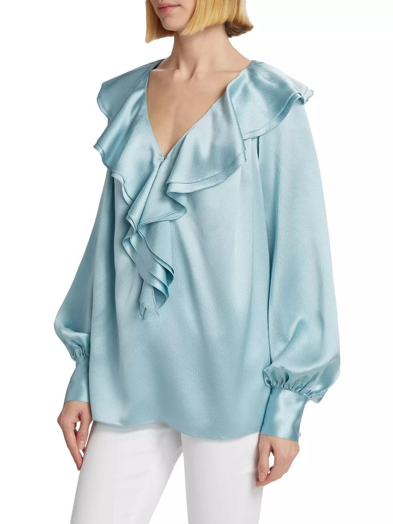 PRABAL GURUNG Ruffle V-Front Blouse 4