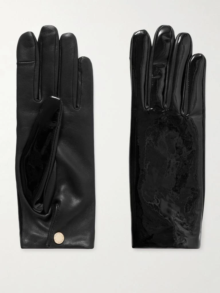 Agnelle Funky Matte And Patent-leather Gloves