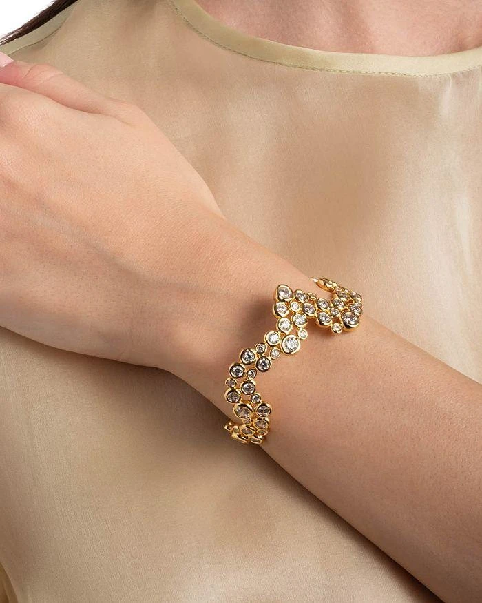 Alexis Bittar Asterales Cubic Zirconia Wave Cuff Bracelet in 14K Gold Plated 4