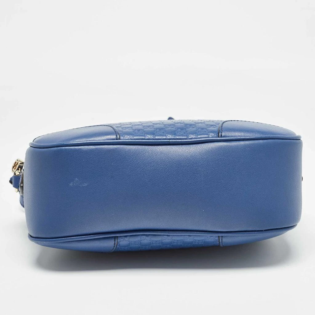 Gucci Gucci Blue Micro Guccissima Leather Bree Crossbody Bag 6