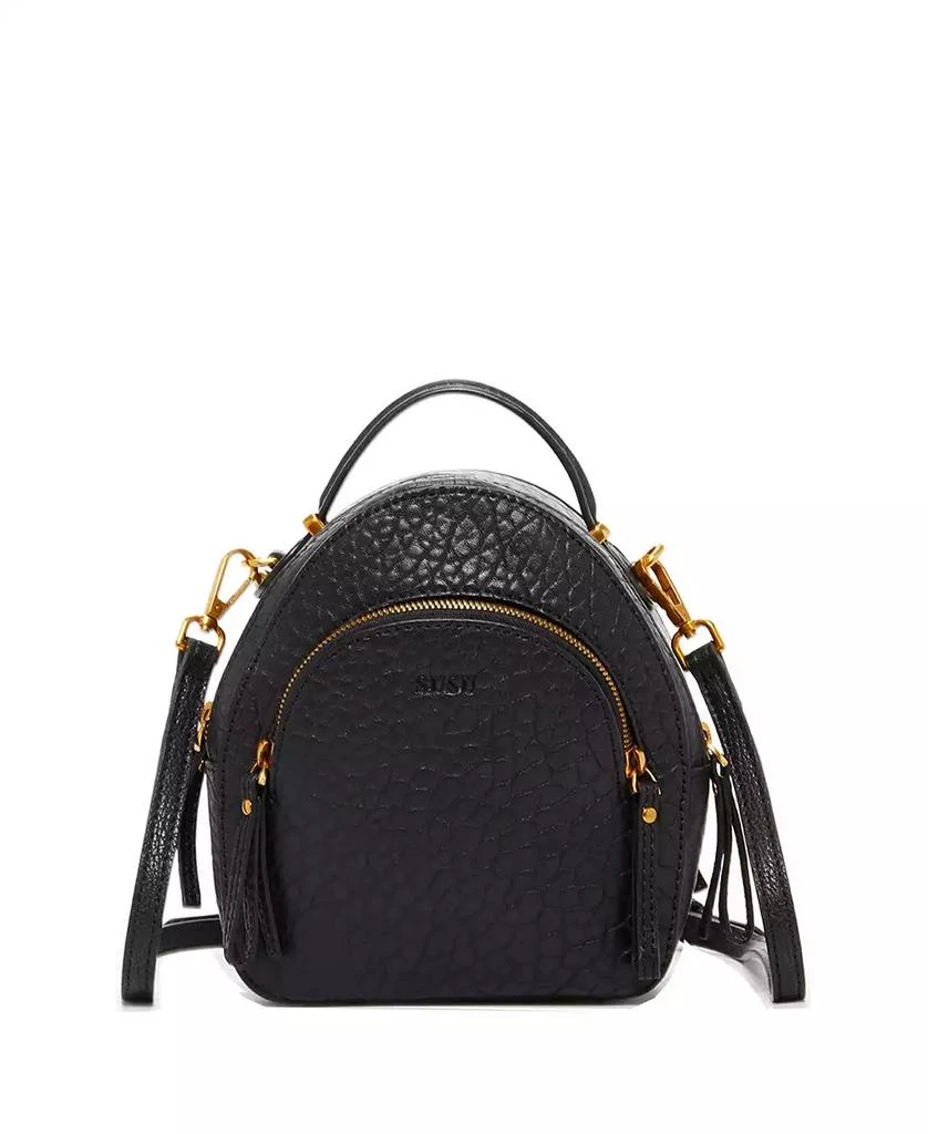 SUSU Small Leather Mini Backpack Purse with Convertible Crossbody Straps