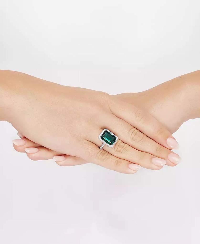 Grown With Love Lab Grown Emerald (6-1/2 ct. t.w.) & Lab Grown Diamond (1/2 ct. t.w.) Ring in 14k White Gold (Also available in Sapphire & Ruby)