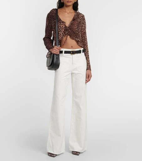 Rixo Neelu leopard-print crêpe blouse 2