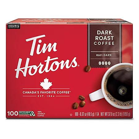 Tim Hortons Tim Hortons Premium K-Cup Coffee Pods, Dark Roast, 100 ct.