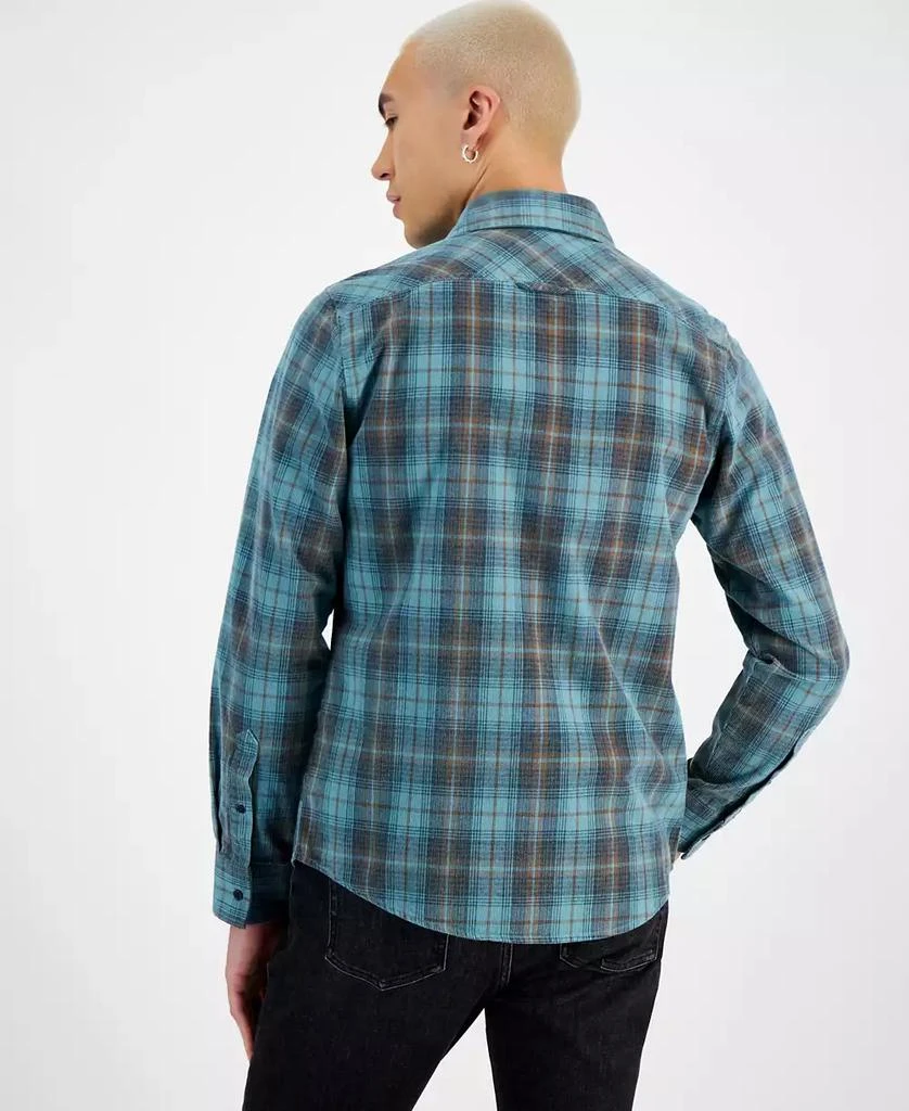 Sun + Stone Men's Leif Plaid Corduroy Shirt, Created for Macy's 2
