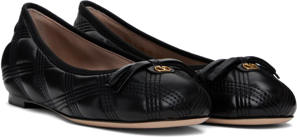 Valentino Black Quiltie 67 Ballerina Flats 4