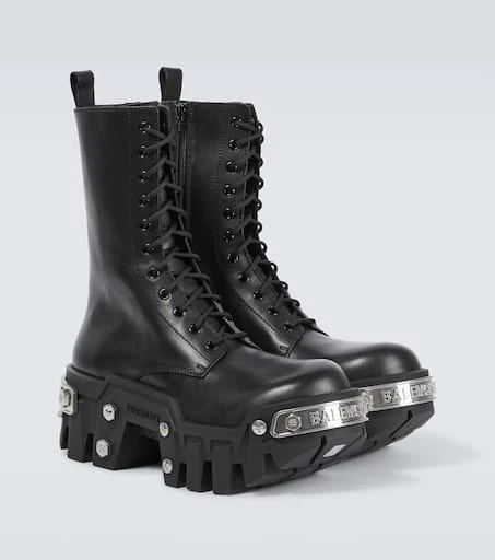 Balenciaga Bulldozer leather lace-up boots 5