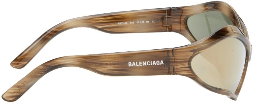 Balenciaga Tortoiseshell Fennec Oval Sunglasses 2